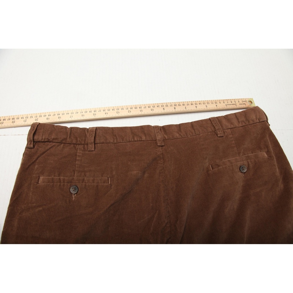 Haggar Pants Mens 42x32 Acrual 40x31 Brown Classic Fit Corduroy Stretch - Picture 8 of 15